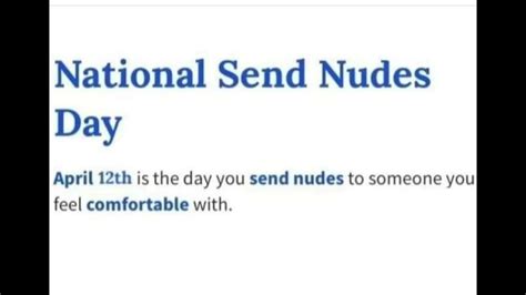 national send nudes day|National Send Nudes Day